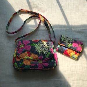 Gently used Vera Bradley shoulder bag & wallet